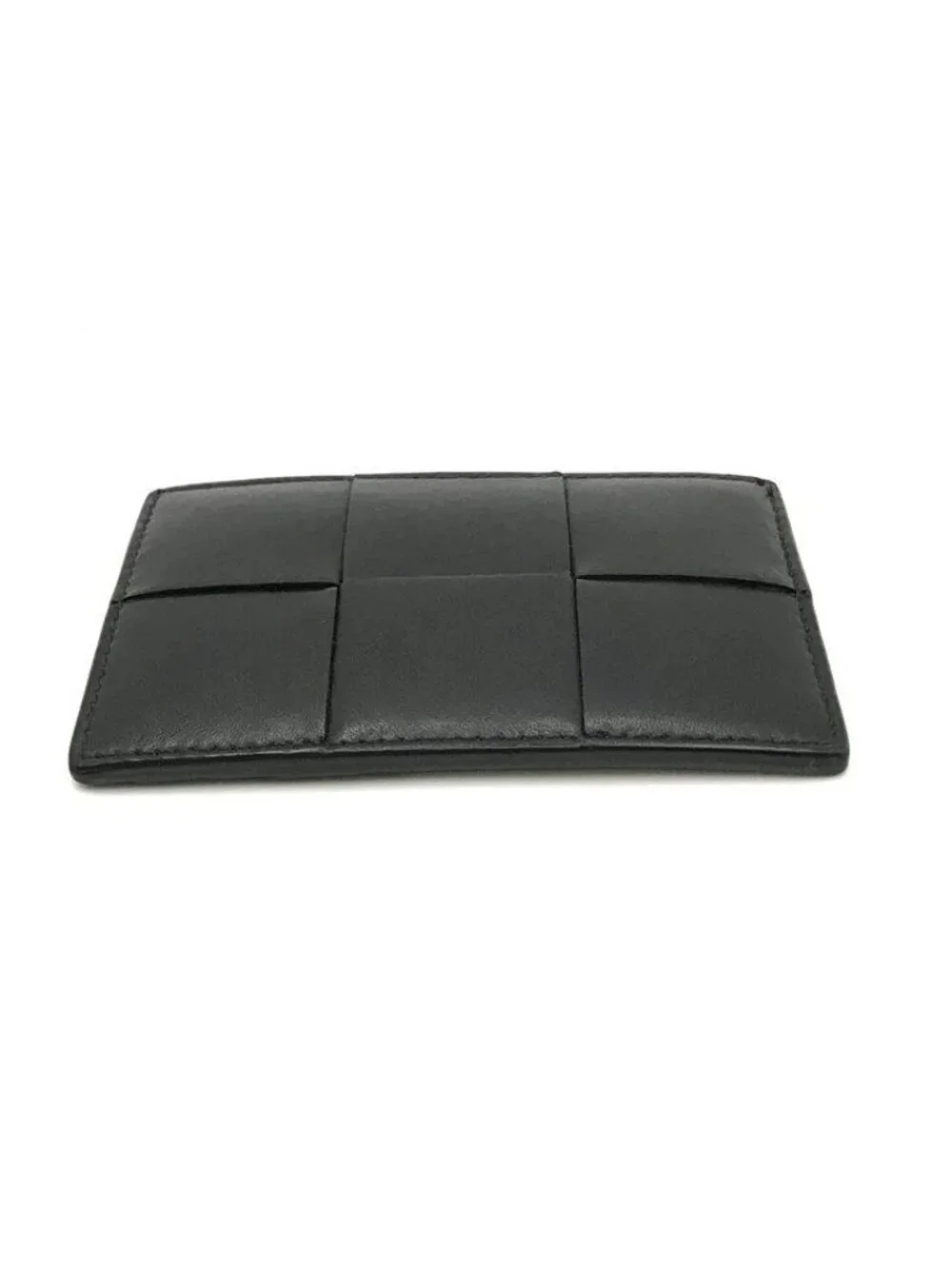 Bottega Veneta Intrecciato Leather Card Case Wallet Black